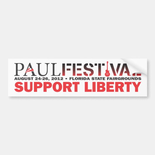 Paul Festival Bumpersticker (Voorkant)