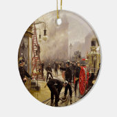 Paul Fischer vuurt op Kultorvet Keramisch Ornament (Links)