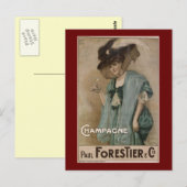Paul Forestier Champagne Add Briefkaart (Voorkant / Achterkant)