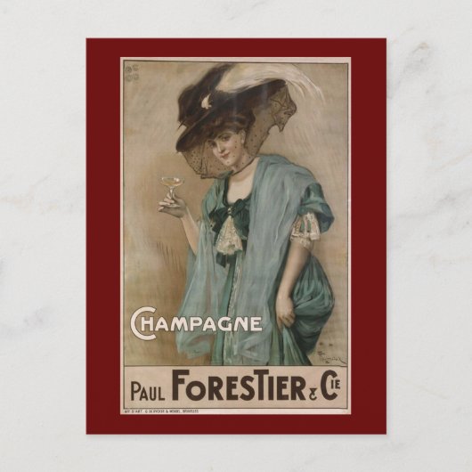 Paul Forestier Champagne Add Briefkaart (Voorkant)