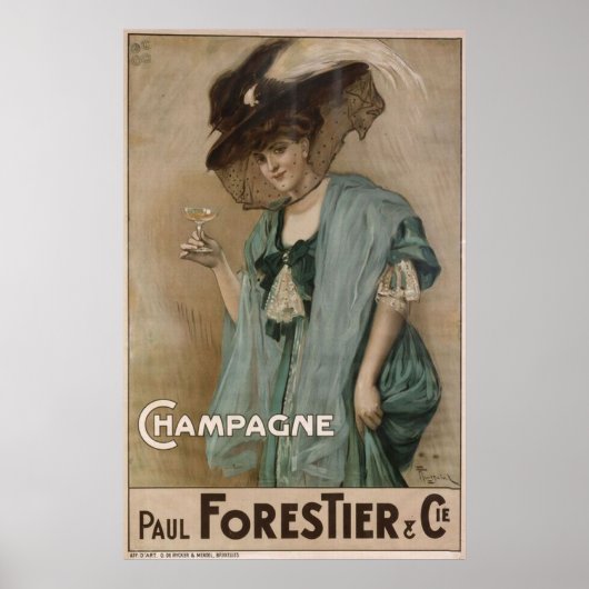 Paul Forestier Champagne Add Poster (Voorkant)