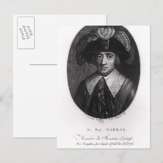 Paul Francois Jean Nicolas Vicomte de Barras Briefkaart (Voorkant / Achterkant)