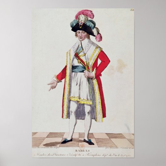 Paul Francois Jean Nicolas Vicomte de Barras Poster (Voorkant)