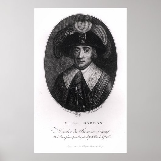 Paul Francois Jean Nicolas Vicomte de Barras Poster (Voorkant)