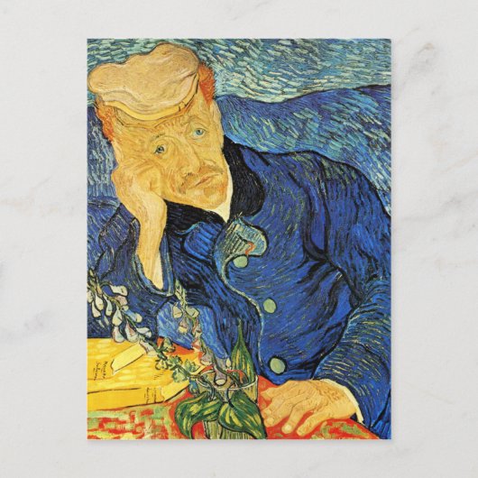 Paul Gachet Portret, Vincent van Gogh Briefkaart (Voorkant)