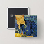 Paul Gachet Portret, Vincent van Gogh Vierkante Button 5,1 Cm (Voorkant /achterkant)