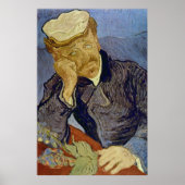 Paul Gachet (tweede versie) van Vincent van Gogh Poster (Voorkant)
