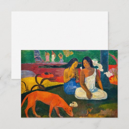 Paul Gauguin - Arearea / De rode hond Bedankkaart (Voorkant / Achterkant)