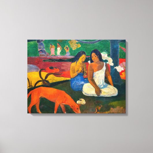 Paul Gauguin - Arearea / De Rode Hond Canvas Afdruk (Voorkant)