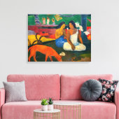 Paul Gauguin - Arearea / De Rode Hond Canvas Afdruk (Insitu (Woonkamer))