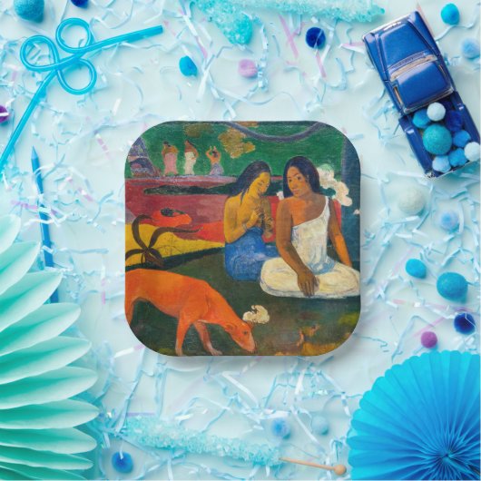 Paul Gauguin - Arearea / De rode hond Papieren Bordje (Feest)