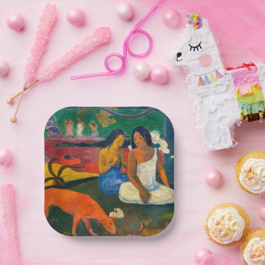 Paul Gauguin - Arearea / De rode hond Papieren Bordje (Feest)