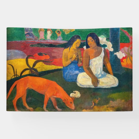 Paul Gauguin - Arearea / De rode hond Spandoek (Horizontaal)