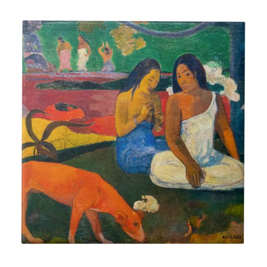 Paul Gauguin - Arearea / De Rode Hond Tegeltje (Voorkant)