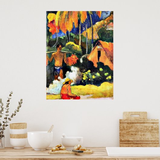 Paul Gauguin art: Het moment van waarheid II Poster (Keuken)