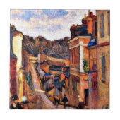 Paul Gauguin art: Rue Jouvenet, Rouen Tegeltje (Voorkant)