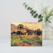 Paul Gauguin beroemd schilderij, kom hier Briefkaart (Staand voorkant)