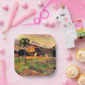 Paul Gauguin beroemd schilderij, Kom hier, Papieren Bordje (Feest)