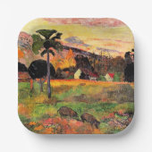 Paul Gauguin beroemd schilderij, Kom hier, Papieren Bordje (Voorkant)