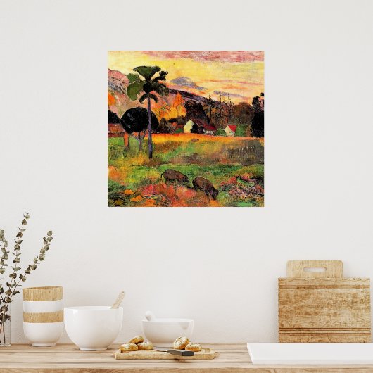 Paul Gauguin beroemd schilderij, Kom hier, Poster (Keuken)