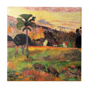 Paul Gauguin beroemd schilderij, Kom hier, Tegeltje