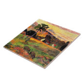 Paul Gauguin beroemd schilderij, Kom hier Tegeltje (Zijkant)