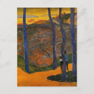 Paul Gauguin-Blauwe bomen Briefkaart