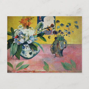 Paul Gauguin   Bloemen en een Japanse druk, 1889 Briefkaart