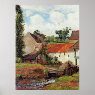 Paul Gauguin Boerderij, Washhouse, Osny Poster