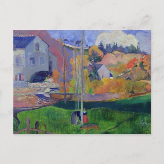 Paul Gauguin | Bretagne Landschap: de David Mill; Briefkaart (Voorkant)