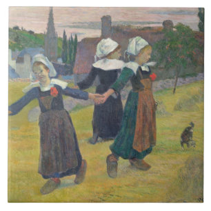 Paul Gauguin Breton Girls Dancing, Pont-Aven, 18 Tegeltje