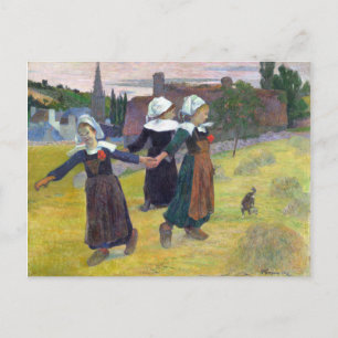 Paul Gauguin Breton Girls Dancing, Pont-Aven Briefkaart