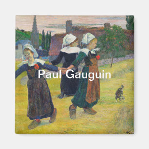 Paul Gauguin Breton Girls Dancing, Pont-Aven Magneet