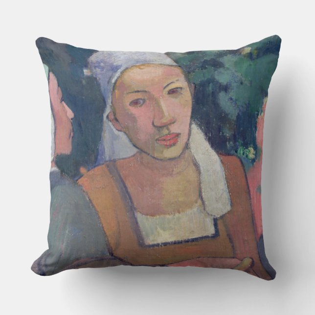 Paul Gauguin | Breton Peasants, 1894 (olie op canv Kussen (Voorkant)