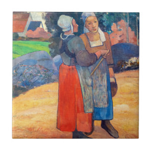 Paul Gauguin - Bretonse boerinnen Tegeltje