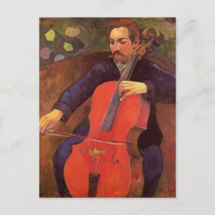Paul Gauguin-Cellist, Portret van Upaupa Scheklud Briefkaart