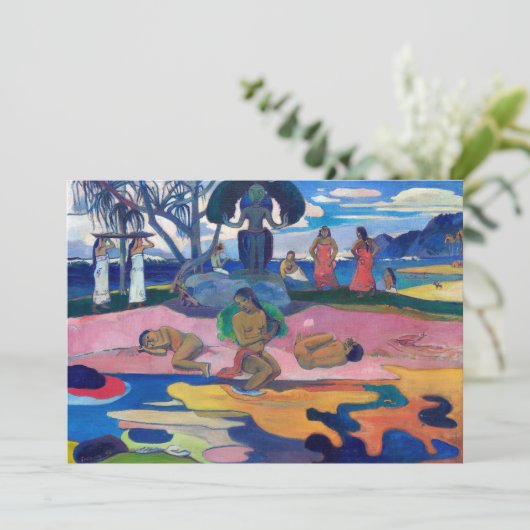 Paul Gauguin - Dag van de God / Mahana no atua Bedankkaart (Staand voorkant)