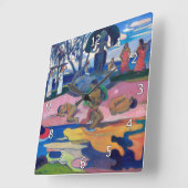 Paul Gauguin - Dag van de God / Mahana no atua Vierkante Klok (Hoek)