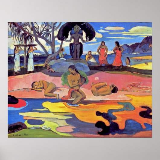 Paul Gauguin - Dag van de Goden - Kunstschilder Poster (Voorkant)
