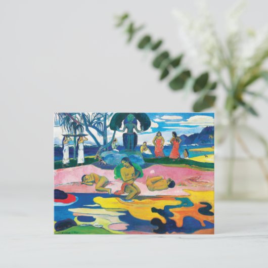 Paul Gauguin Day of the God (Mahana no atua) Art Briefkaart (Staand voorkant)