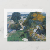 Paul Gauguin - De Breton Shepherdess Briefkaart (Voorkant / Achterkant)