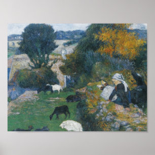 Paul Gauguin - De Bretonse herderin Poster
