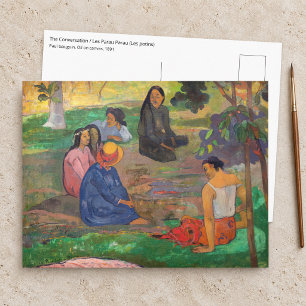 Paul Gauguin - De conversatie / Les Parau Parau Briefkaart