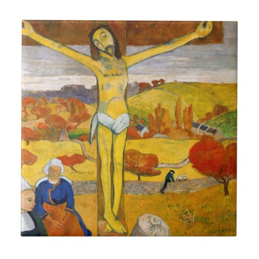 Paul Gauguin - De Gele Christus Tegeltje (Voorkant)