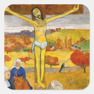 Paul Gauguin - De Gele Christus Vierkante Sticker
