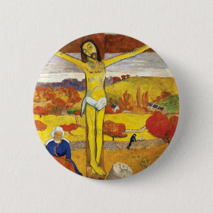 Paul Gauguin De Gele Christus Vintage Fijne Kunst Ronde Button 5,7 Cm