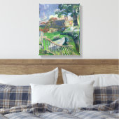 Paul Gauguin | De Houten Gate of de Varkenshouder, Canvas Afdruk (Insitu (Slaapkamer))