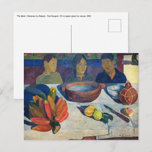 Paul Gauguin - De Maaltijd / Bananen Briefkaart (Voorkant / Achterkant)