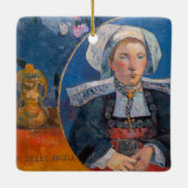 Paul Gauguin - De mooie Engel, Pont-aven Keramisch Ornament (Achterkant)