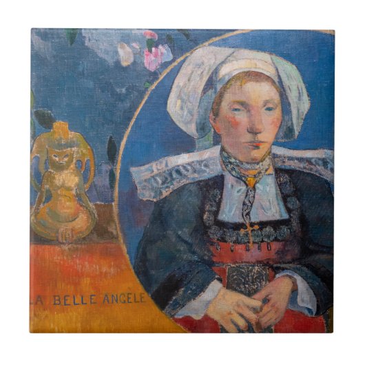 Paul Gauguin - De mooie Engel, Pont-aven Tegeltje (Voorkant)